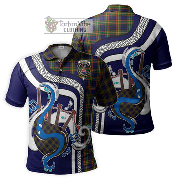 Clelland Modern Tartan Polo Shirt with Epic Bagpipe Style