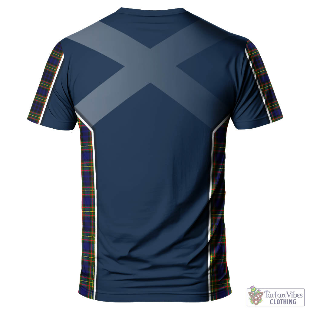 Tartan Vibes Clothing Clelland Modern Tartan T-Shirt with Family Crest and Scottish Thistle Vibes Sport Style