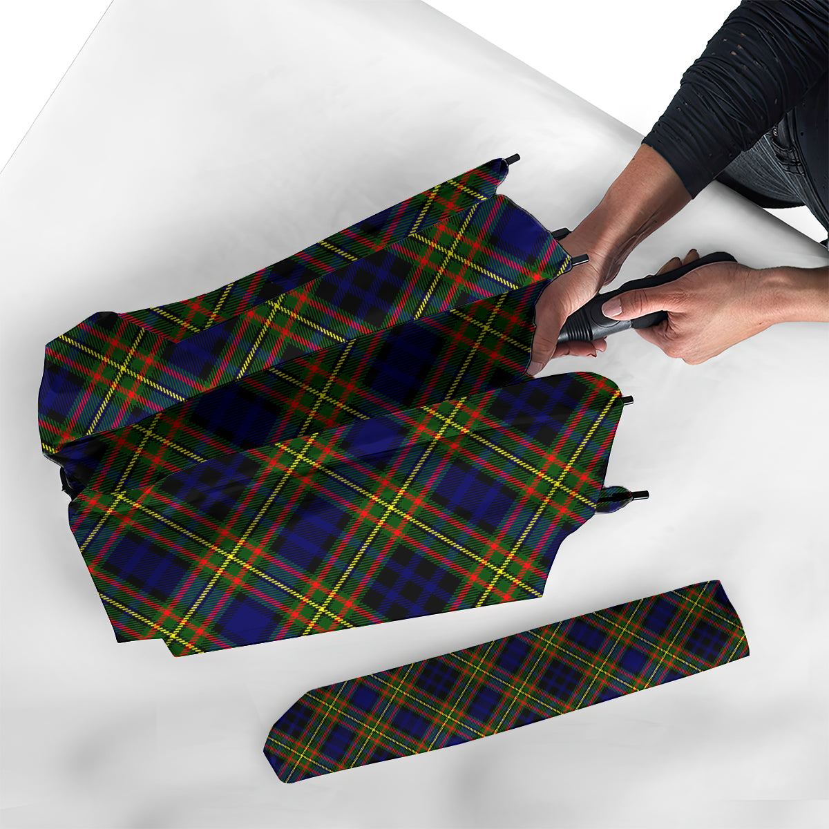 Clelland Modern Tartan Umbrella - Tartanvibesclothing