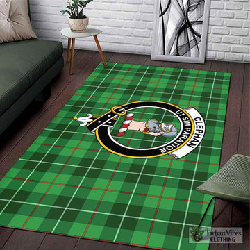 Clephane (Clephan) Tartan Area Rug with Family Crest