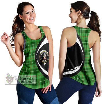 Clephane (Clephan) Tartan Women's Racerback Tanks with Family Crest Circle Style