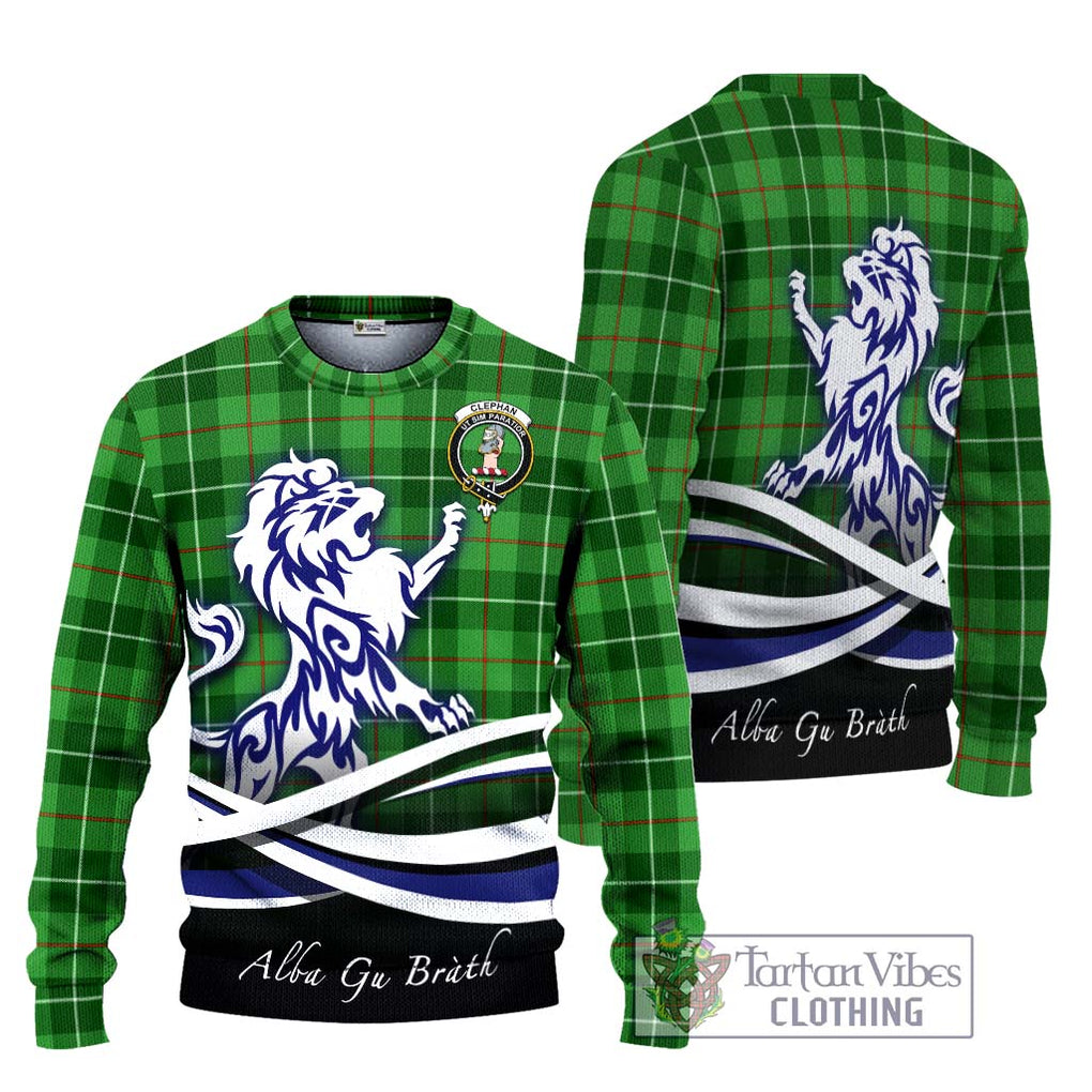Clephane (Clephan) Tartan Ugly Sweater with Alba Gu Brath Regal Lion Emblem Unisex - Tartan Vibes Clothing