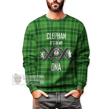 Clephane (Clephan) Tartan Sweatshirt with Family Crest DNA In Me Style