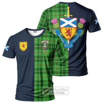 Clephane (Clephan) Tartan T-Shirt Alba with Scottish Lion Royal Arm Half Style Kid's Shirt - Tartan Vibes Clothing