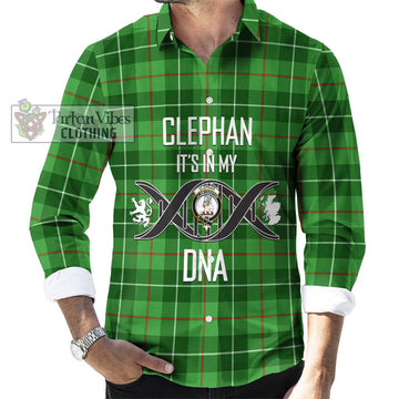 Clephane (Clephan) Tartan Long Sleeve Button Shirt with Family Crest DNA In Me Style