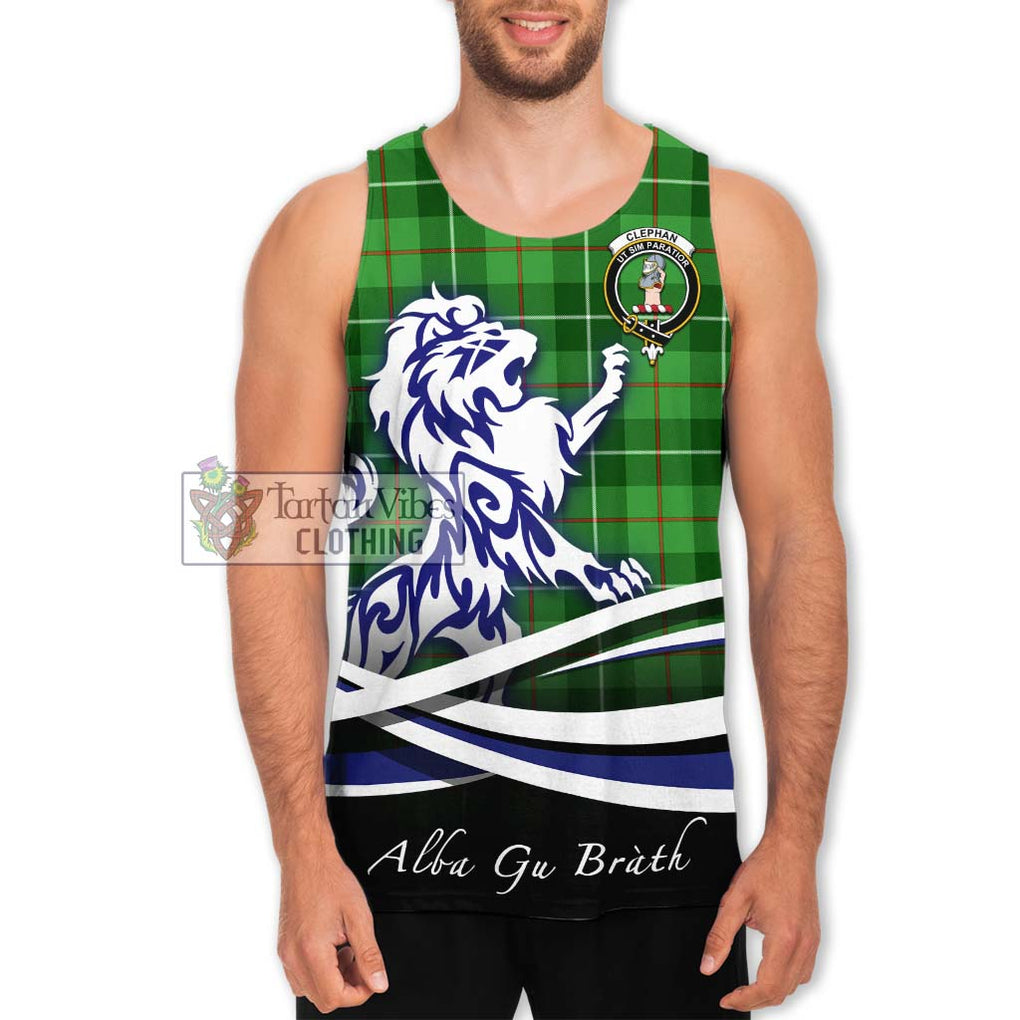 Clephane (Clephan) Tartan Men's Tank Top with Alba Gu Brath Regal Lion Emblem Men - Tartanvibesclothing Shop