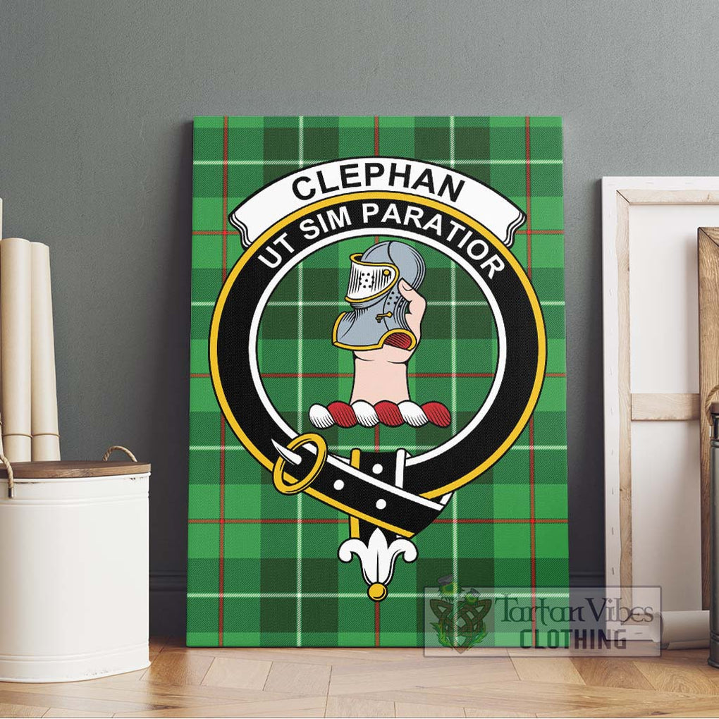 Clephane (Clephan) Tartan Canvas Print Wall Art with Family Crest Without Frame - Tartan Vibes Clothing