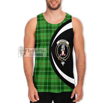 Clephane (Clephan) Tartan Men's Tank Top with Family Crest Circle Style