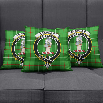 Clephane (Clephan) Tartan Pillow Cover with Family Crest