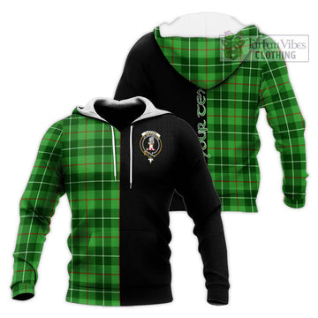 Clephane (Clephan) Tartan Knitted Hoodie with Family Crest and Half Of Me Style