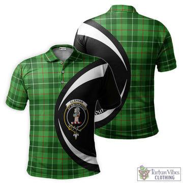 Clephan Tartan Men's Polo Shirt with Family Crest Circle Style