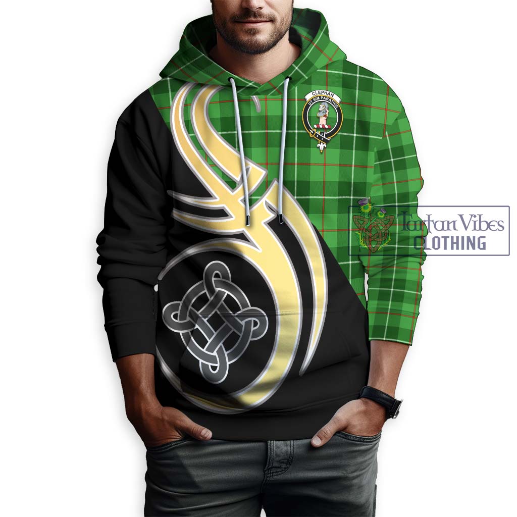 Clephane (Clephan) Tartan Hoodie with Family Crest and Celtic Symbol Style Zip Hoodie - Tartan Vibes Clothing