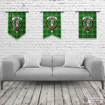 Clephane (Clephan) Tartan Gonfalon, Tartan Banner with Family Crest Rectangle - Tartan Vibes Clothing