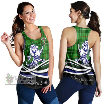 Clephane (Clephan) Tartan Women's Racerback Tanks with Alba Gu Brath Regal Lion Emblem