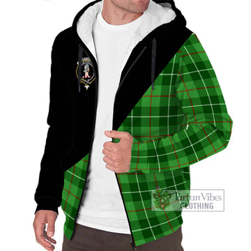 Clephane (Clephan) Tartan Sherpa Hoodie with Family Crest and Military Logo Style