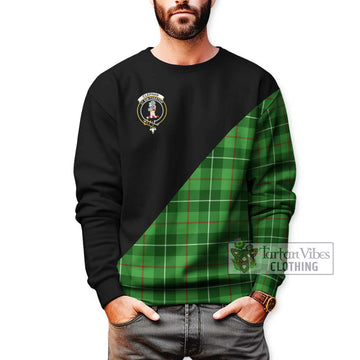 Clephane (Clephan) Tartan Sweatshirt with Family Crest and Military Logo Style