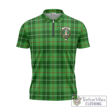 Clephane (Clephan) Tartan Zipper Polo Shirt with Family Crest Unisex - Tartan Vibes Clothing