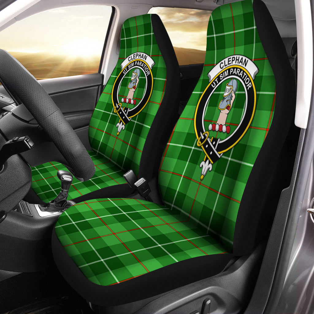 Clephan Tartan Car Seat Cover with Family Crest One Size - Tartanvibesclothing