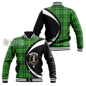 Clephane (Clephan) Tartan Baseball Jacket with Family Crest Circle Style Unisex - Tartan Vibes Clothing
