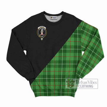 Clephane (Clephan) Tartan Sweatshirt with Family Crest and Military Logo Style