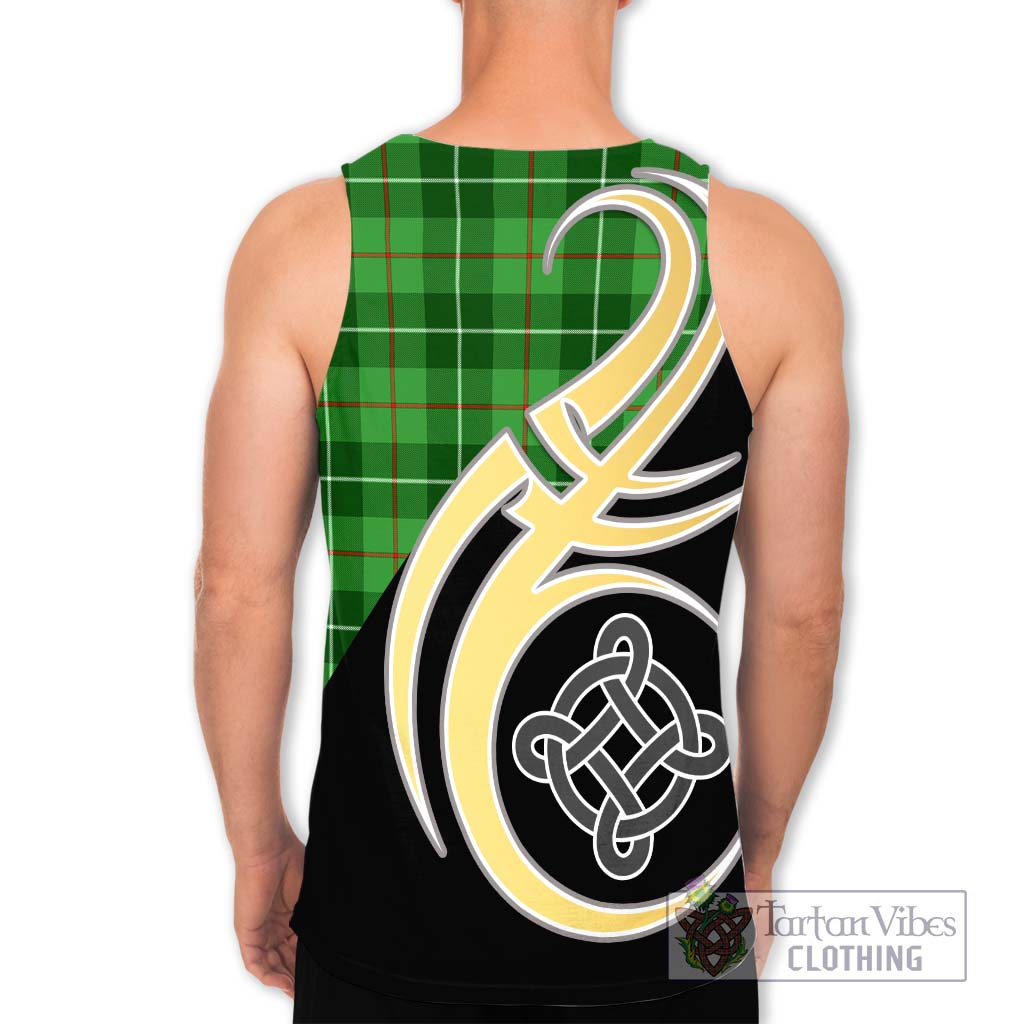 Clephane (Clephan) Tartan Men's Tank Top with Family Crest and Celtic Symbol Style - Tartan Vibes Clothing