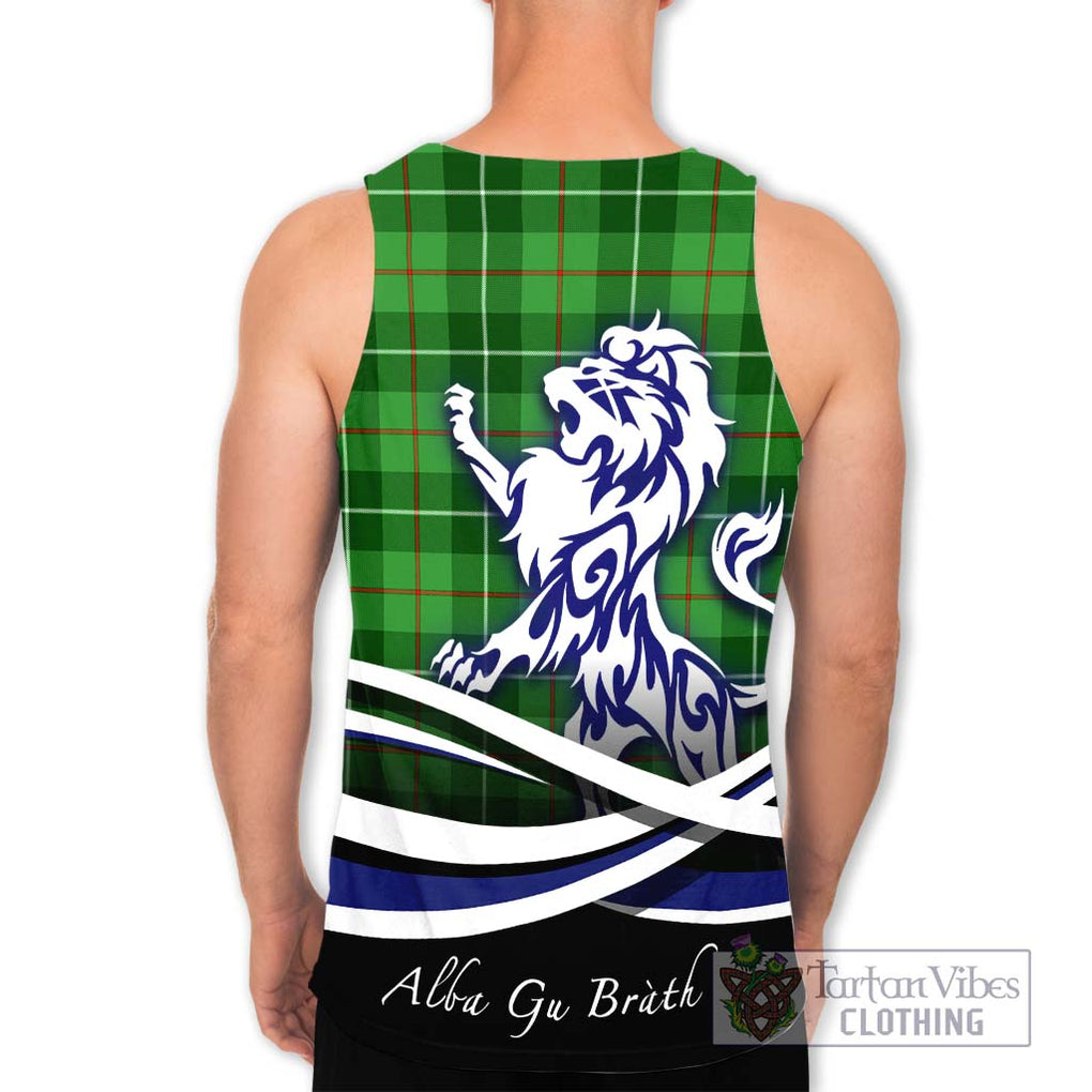 Clephane (Clephan) Tartan Men's Tank Top with Alba Gu Brath Regal Lion Emblem - Tartanvibesclothing Shop