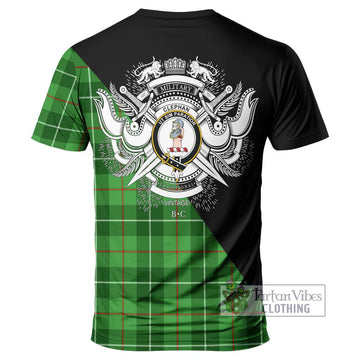 Clephane (Clephan) Tartan T-Shirt with Family Crest and Military Logo Style - Tartan Vibes Clothing