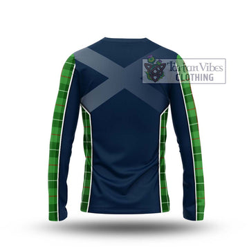 Clephane (Clephan) Tartan Long Sleeve T-Shirt with Family Crest and Lion Rampant Vibes Sport Style - Tartan Vibes Clothing