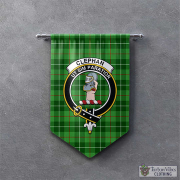 Clephane (Clephan) Tartan Gonfalon, Tartan Banner with Family Crest - Tartan Vibes Clothing