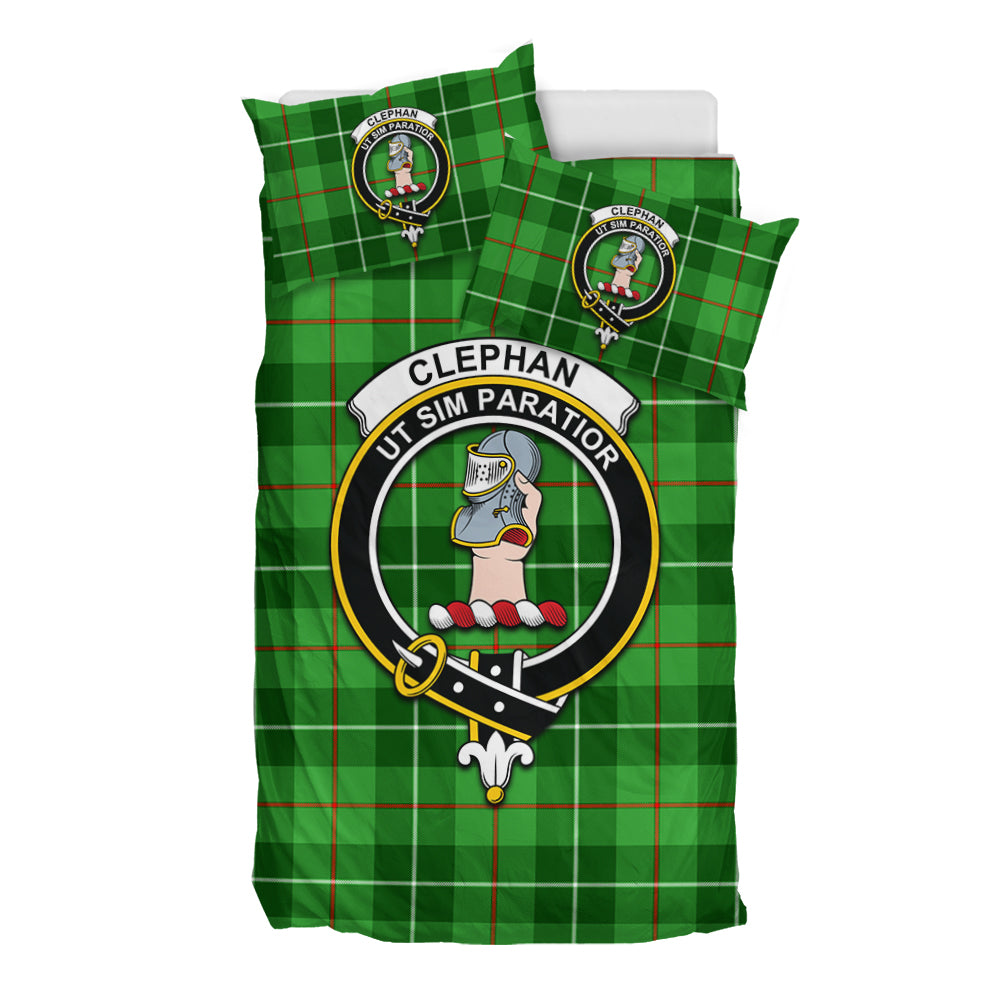 Clephane (Clephan) Tartan Bedding Set with Family Crest - Tartan Vibes Clothing