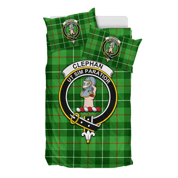 Clephane (Clephan) Tartan Bedding Set with Family Crest