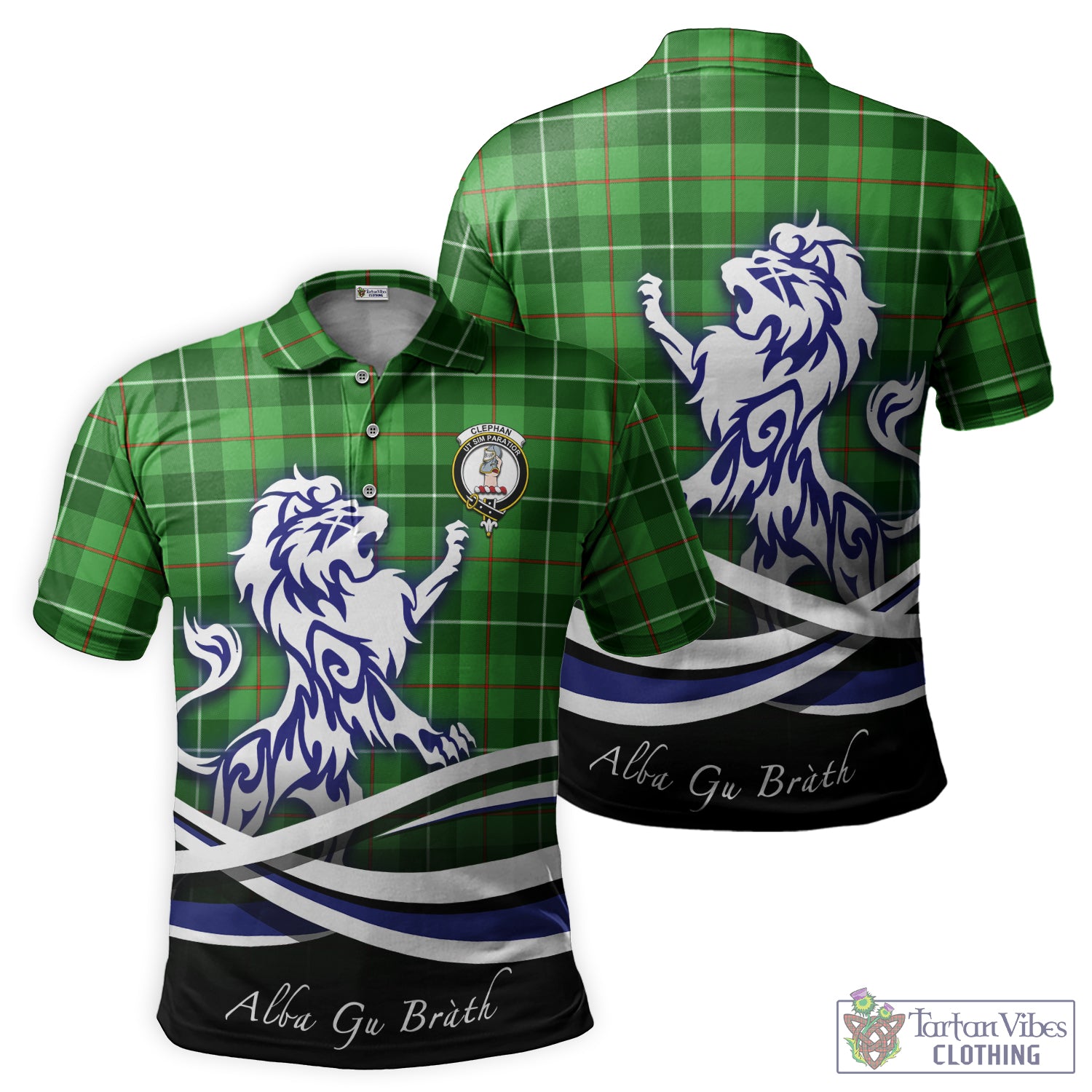 clephan-tartan-polo-shirt-with-alba-gu-brath-regal-lion-emblem