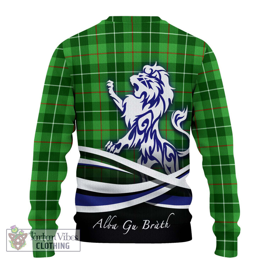 Clephane (Clephan) Tartan Ugly Sweater with Alba Gu Brath Regal Lion Emblem - Tartan Vibes Clothing