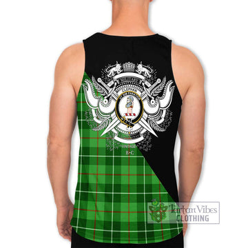 Clephane (Clephan) Tartan Men's Tank Top with Family Crest and Military Logo Style