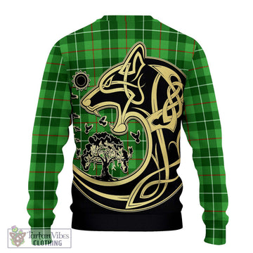 Clephane (Clephan) Tartan Ugly Sweater with Family Crest Celtic Wolf Style - Tartan Vibes Clothing