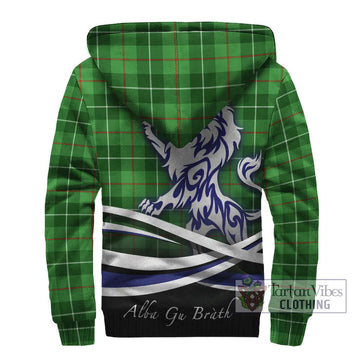 Clephane (Clephan) Tartan Sherpa Hoodie with Alba Gu Brath Regal Lion Emblem