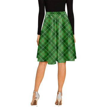 Clephan Tartan Melete Pleated Midi Skirt