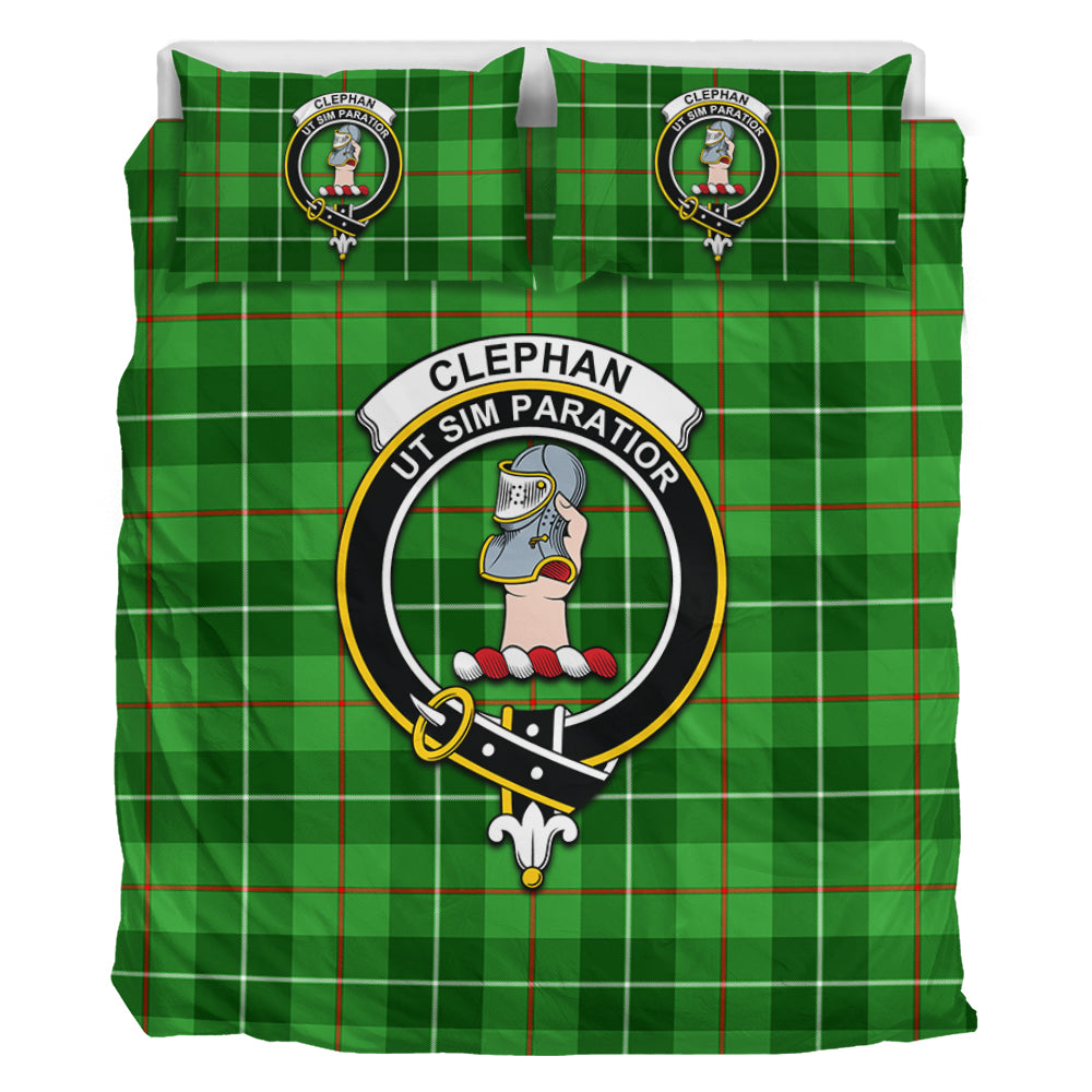 Clephane (Clephan) Tartan Bedding Set with Family Crest - Tartan Vibes Clothing