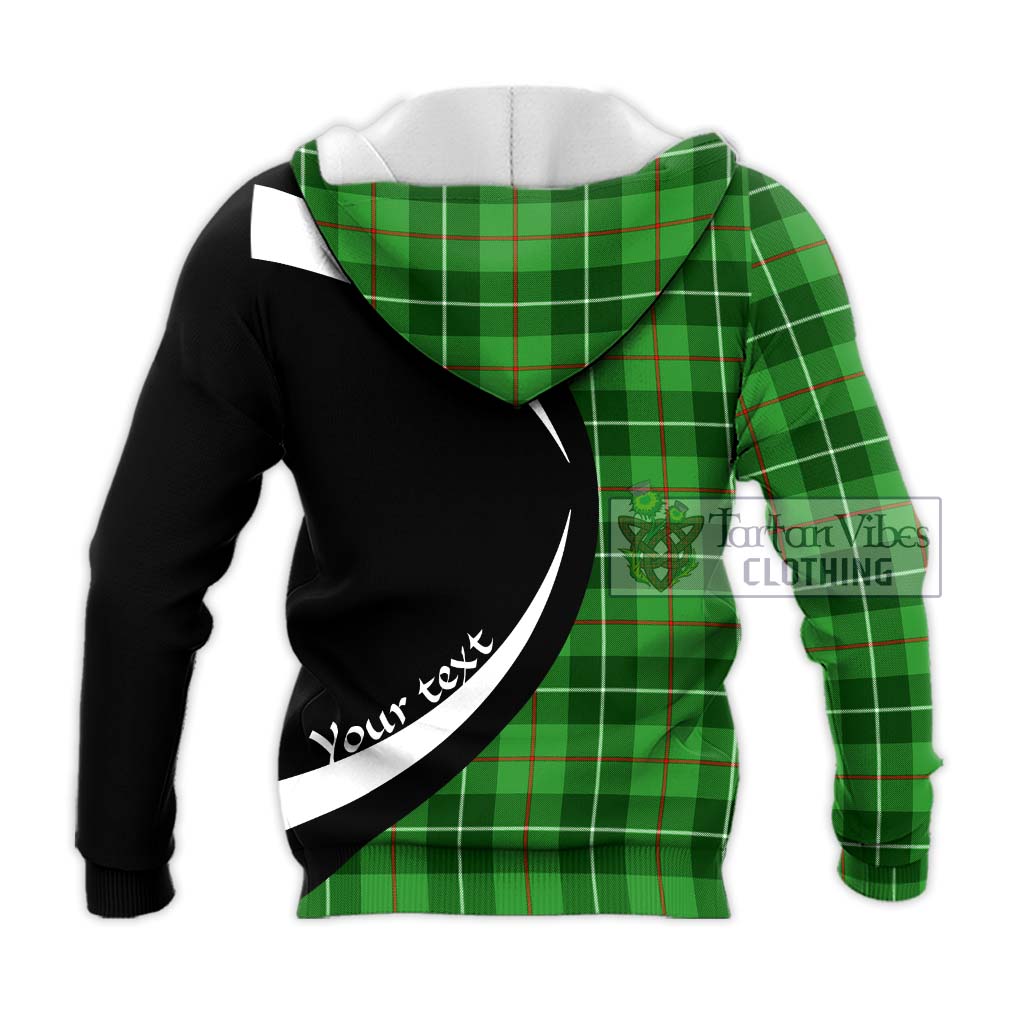 Clephane (Clephan) Tartan Knitted Hoodie with Family Crest Circle Style - Tartan Vibes Clothing