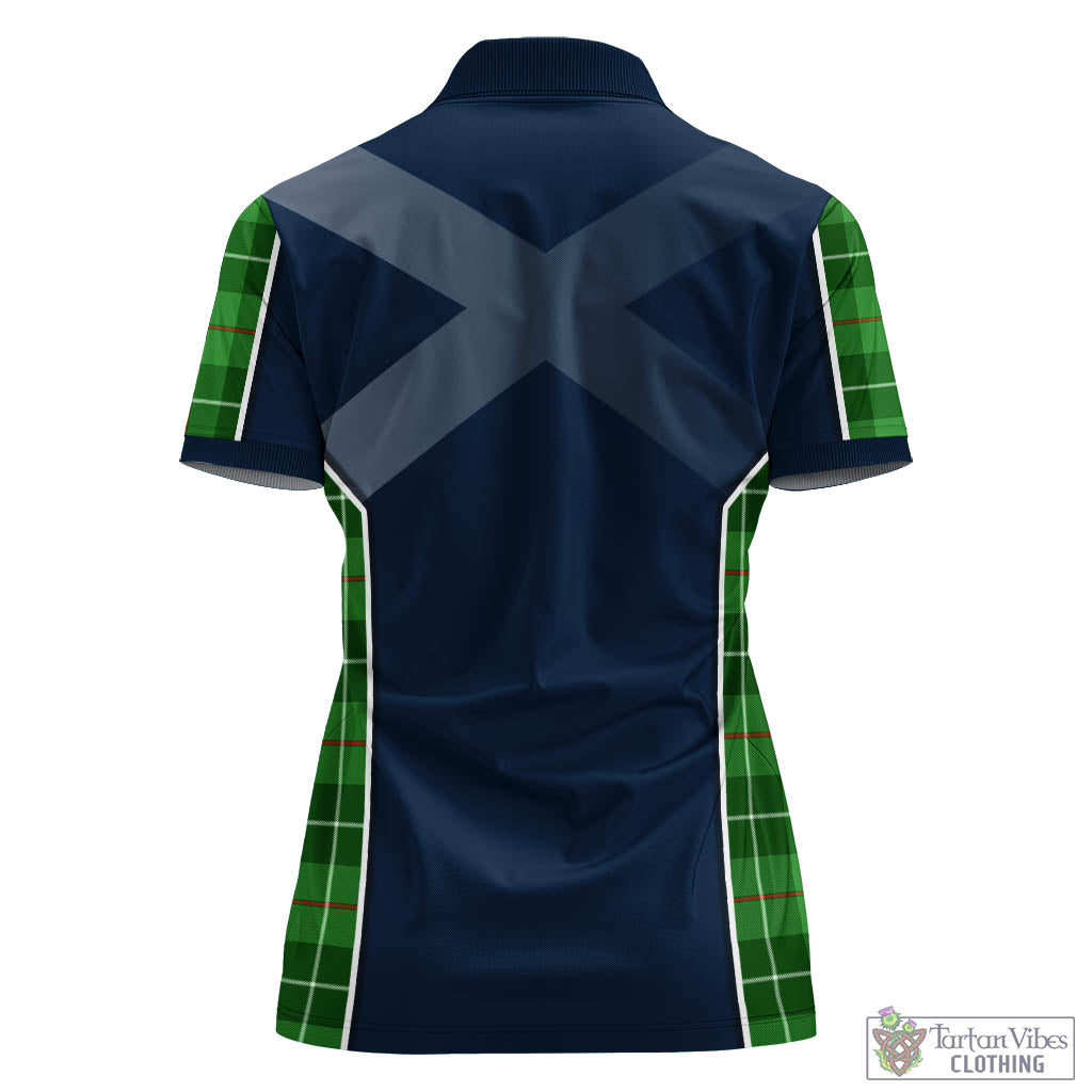 Tartan Vibes Clothing Clephan Tartan Women's Polo Shirt with Family Crest and Scottish Thistle Vibes Sport Style