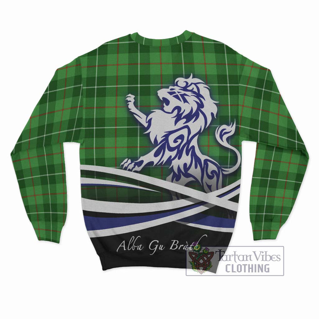 Clephane (Clephan) Tartan Sweatshirt with Alba Gu Brath Regal Lion Emblem - Tartan Vibes Clothing