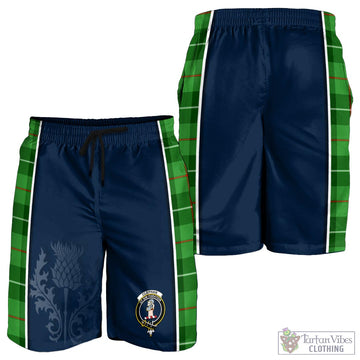 Clephan Tartan Men's Shorts with Family Crest and Scottish Thistle Vibes Sport Style