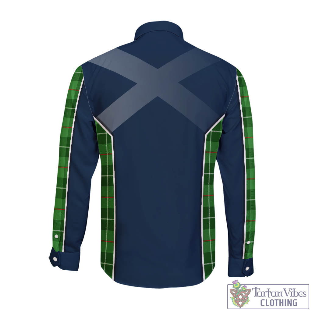 Tartan Vibes Clothing Clephan Tartan Long Sleeve Button Up Shirt with Family Crest and Scottish Thistle Vibes Sport Style