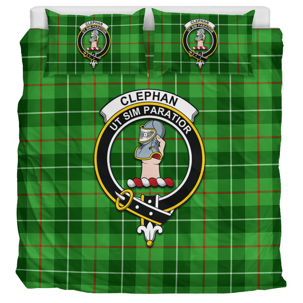 Clephane (Clephan) Tartan Bedding Set with Family Crest UK Bedding Set UK Super King 104*94 inch - Tartan Vibes Clothing