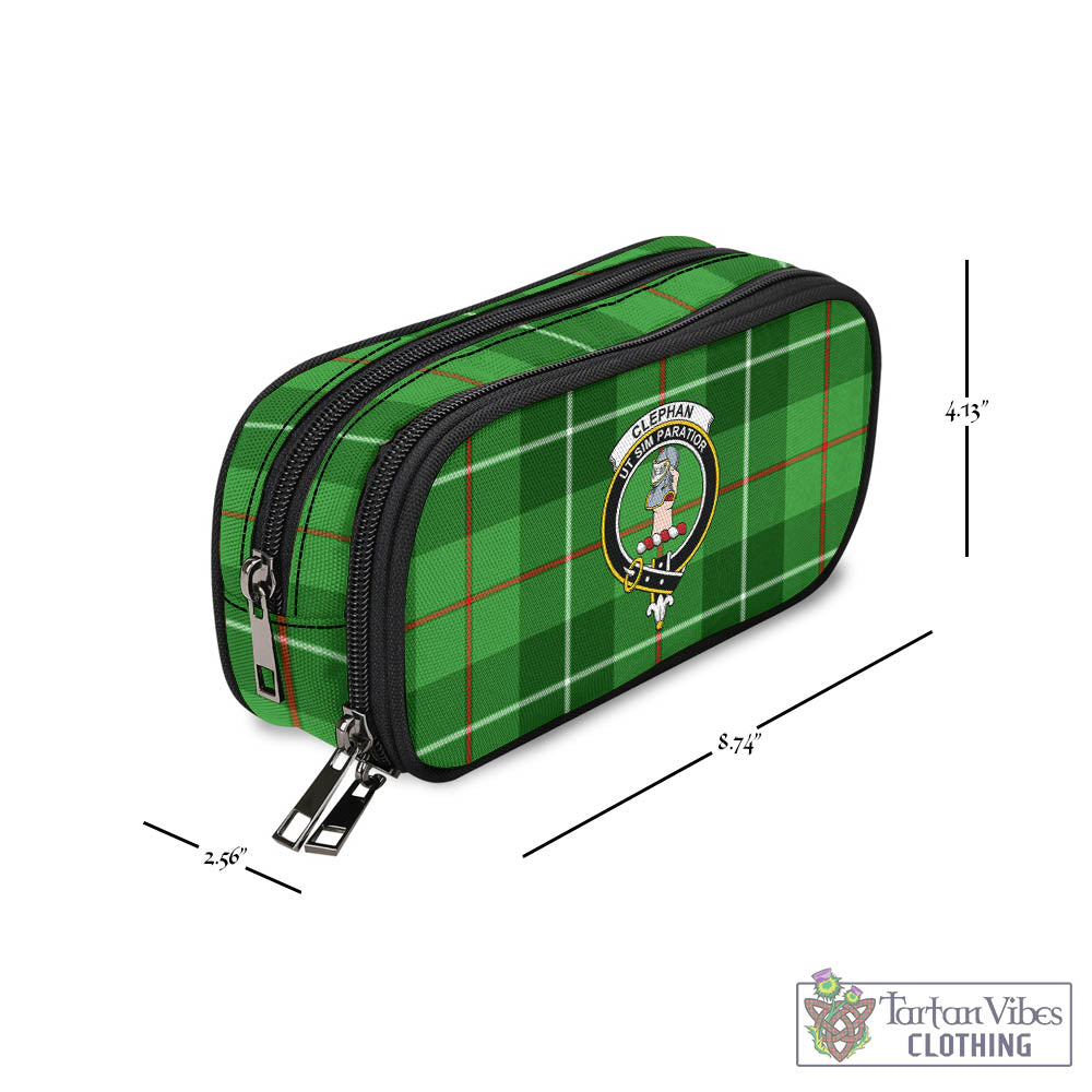 Clephane (Clephan) Tartan Pen and Pencil Case with Family Crest - Tartan Vibes Clothing