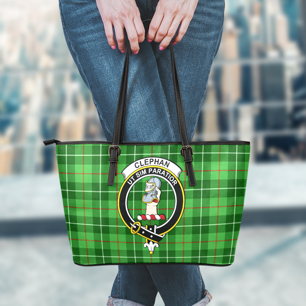 clephan-tartan-leather-tote-bag-with-family-crest