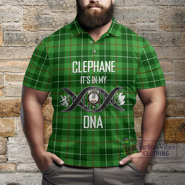 Clephane Tartan Polo Shirt with Family Crest DNA In Me Style Kid - Tartan Vibes Clothing