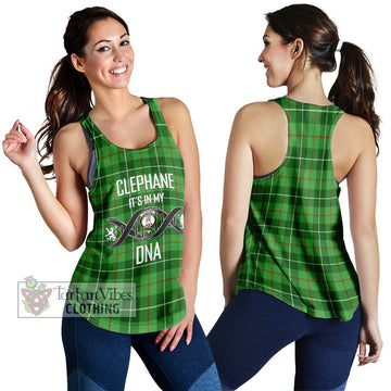 Clephane Tartan Women's Racerback Tanks with Family Crest DNA In Me Style