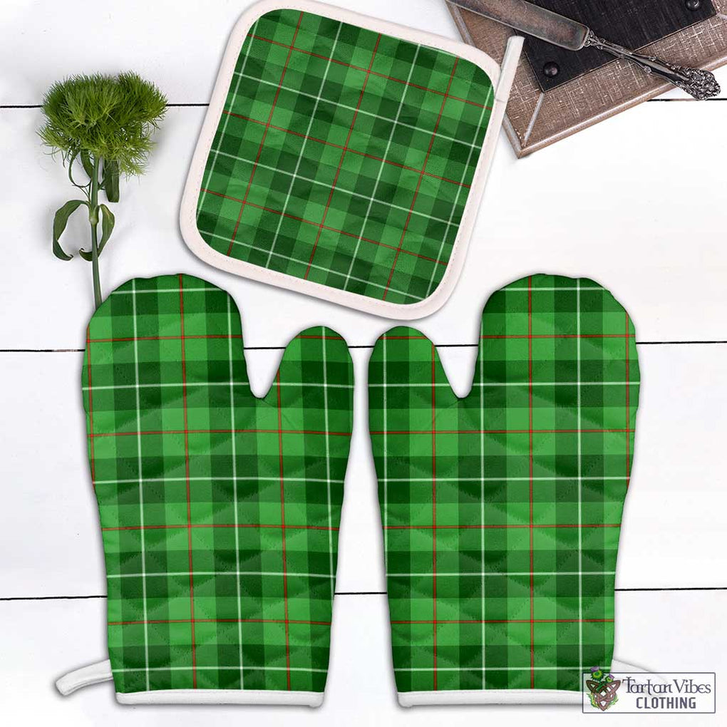Clephane Tartan Combo Oven Mitt & Pot-Holder White - Tartan Vibes Clothing
