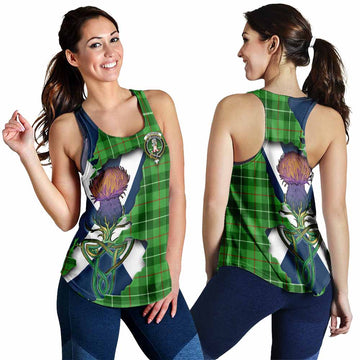 Clephane (Clephan) Tartan Family Crest Women's Racerback Tanks Scottish Thistle Celtic Inspired 4XL - Tartan Vibes Clothing